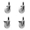 Service Caster 5'' Nylon Wheel Swivel 1-1/8'' Expanding Stem Caster Set 2 Brakes, 4PK SCC-EX20S514-NYS-2-PLB-2-118 - alternate 1